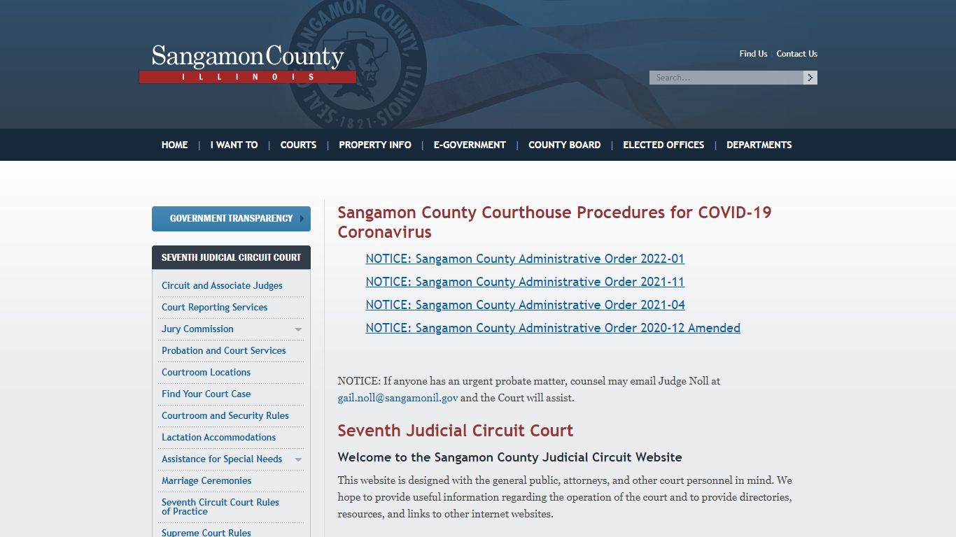 Seventh Judicial Circuit Court | Sangamon County, Illinois